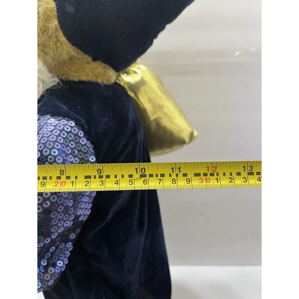 Blue & Gold Santa Figure Standing Large 28x12